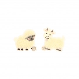 m b fluffy animals patch