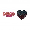 Applicazione ricamata Disco Club & Cuore M A
