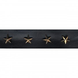 FAKE LEATHER STAR TRIM