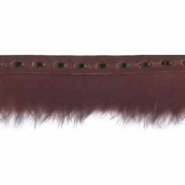 FUR TRIM ON FAKE LEATHER