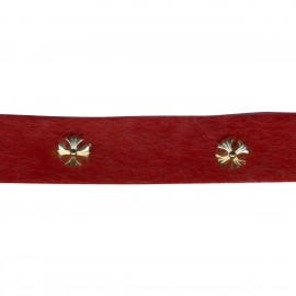 FUR TRIM WITH CROSSES