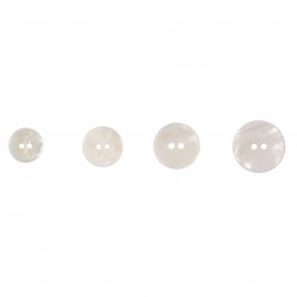 WHITE BUTON 2HOLES