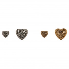 HEART FORGED METAL BUTTON