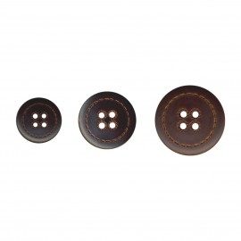 LEATHER IMIT.ROUND BUTTON