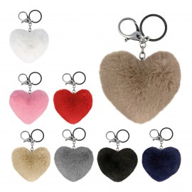 HEART KEYCHAIN POMPOM 8CM