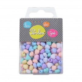 PERLES PLASTIQUE COEUR7MM*18G