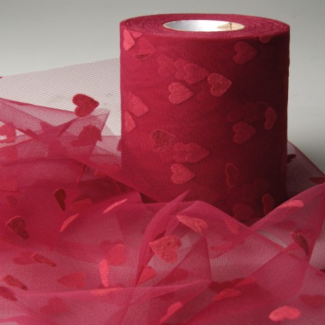 stephanoise S3411 - TULLE COEURS 10CM - 40M