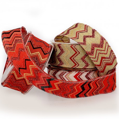 stephanoise S16578 - RUBAN NOËL ZIG ZAG