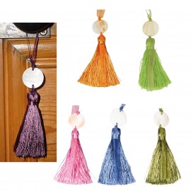 TASSEL W/ PEARLY DISC X6