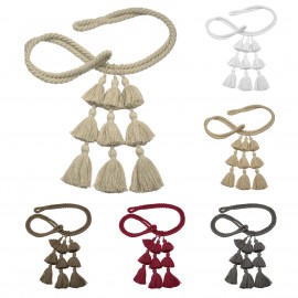 MATTE CURTAIN TIEBACK WITH TASSELS X6