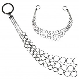 3 ROW RING METAL TIE-BACK