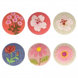 CLOTH BUTTON FLOWERS