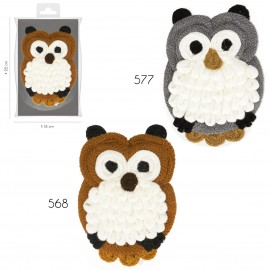 XL ECUSSON PATCH HIBOU LAINE