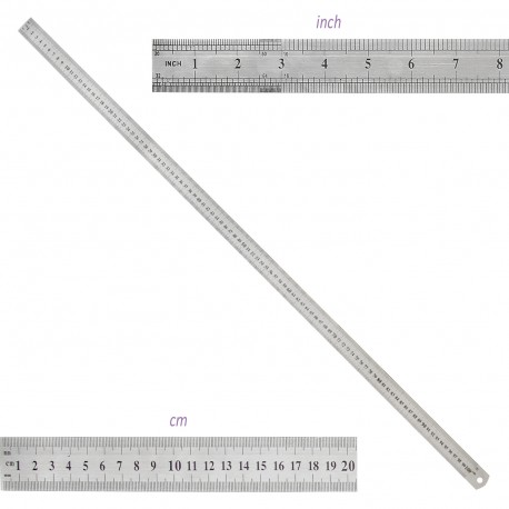 Mesure dimensions & volumes: Règle métallique