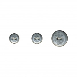 BOUTON METAL ANCRE 2 TROUS