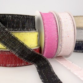 IRIDESCENT CANVAS RIBBON