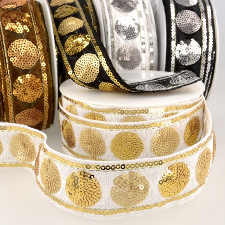stephanoise S11080 - GALON PAILLETTES CERCLES