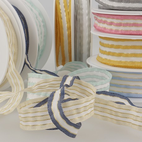 stephanoise S16600 - RUBAN STRIPES ONDULÉ