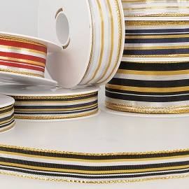 BRASS RIBBON WITH STRIPES