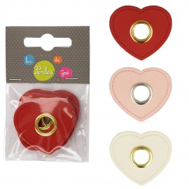 EYELETS PATCH HEART 10MM *4