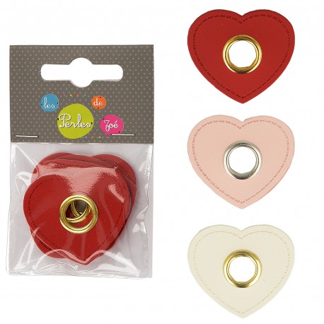 stephanoise M3646 - OEILLETS SIMILI COEUR 10M M*4
