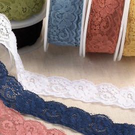 DENTELLE ÉLASTIQUE FLEURS