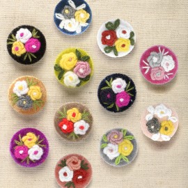 VELVET FLOWER BUTTON *2