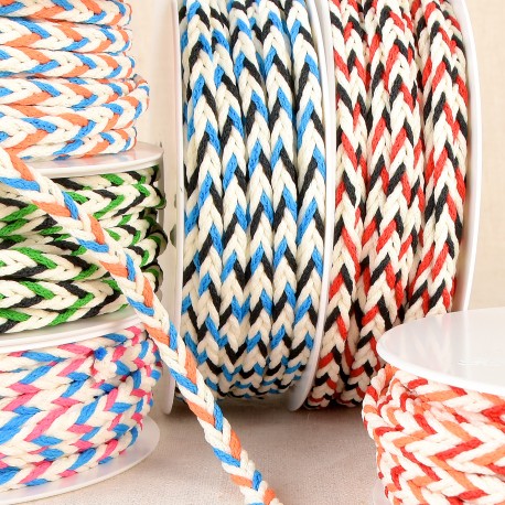 Bracelet Omega Sailing en acier inoxydable et nylon tressé multicolore