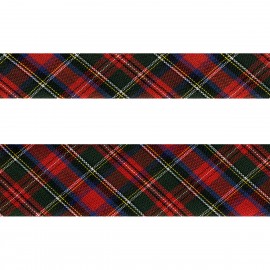 TARTAN FOLDED BIAS BINDIN