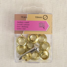 EYELETS+TOOL 10MM *10PC