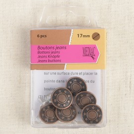 BOUTONS JEANS 17MM*6 SETS