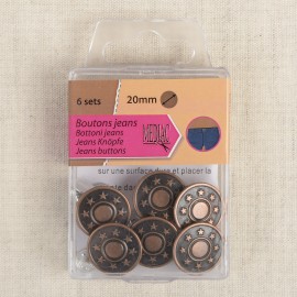 BOUTONS JEANS 20mm*6 sets