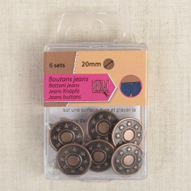 BOUTONS JEANS 20MM*6 SETS