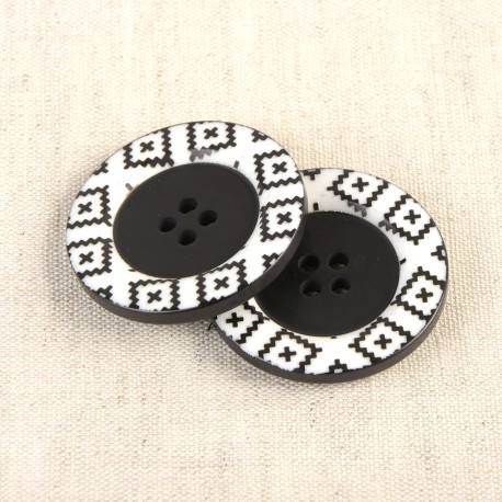 stephanoise M60816 - BOUTON 4 TROUS MOTIFS