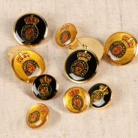 BOUTON BLASON DEVISE