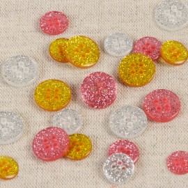 BOUTONS RONDS GLITTER